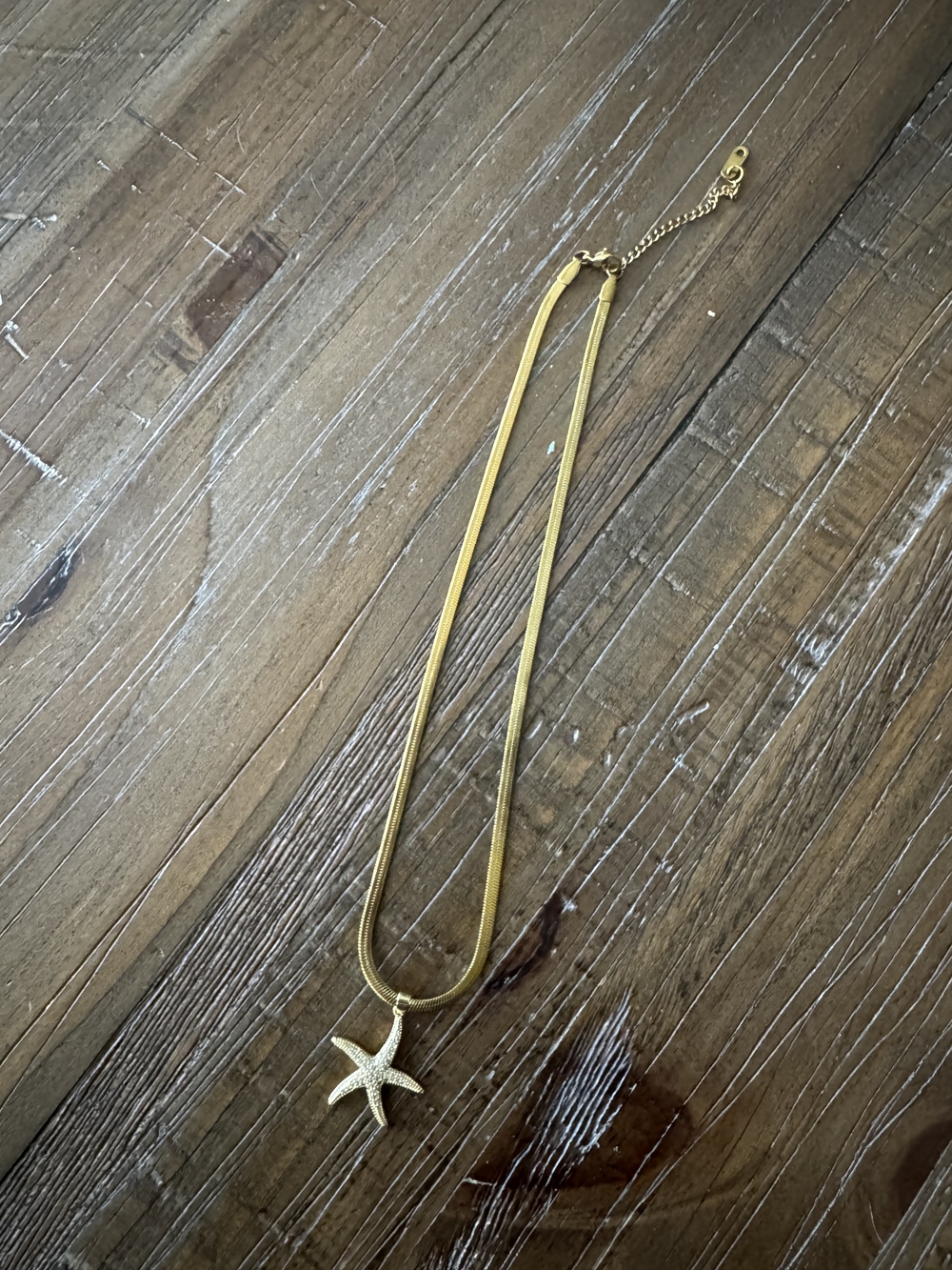 Gold Starfish Pendant Necklace - Women Jewelry